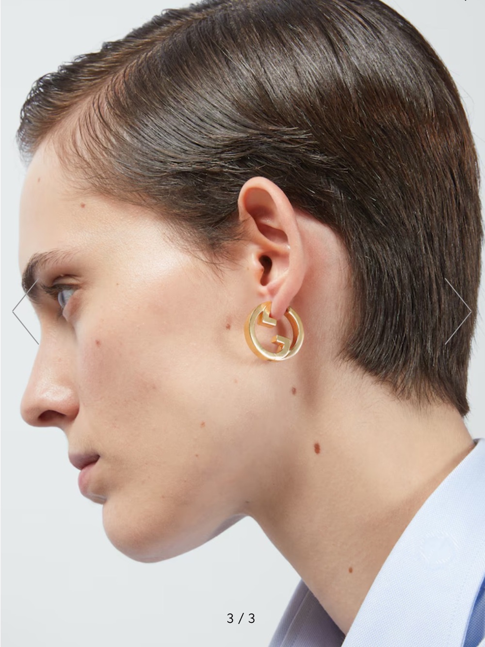 GUCCI Blondie Gold Hoop Earrings logo - Picture 5 of 7